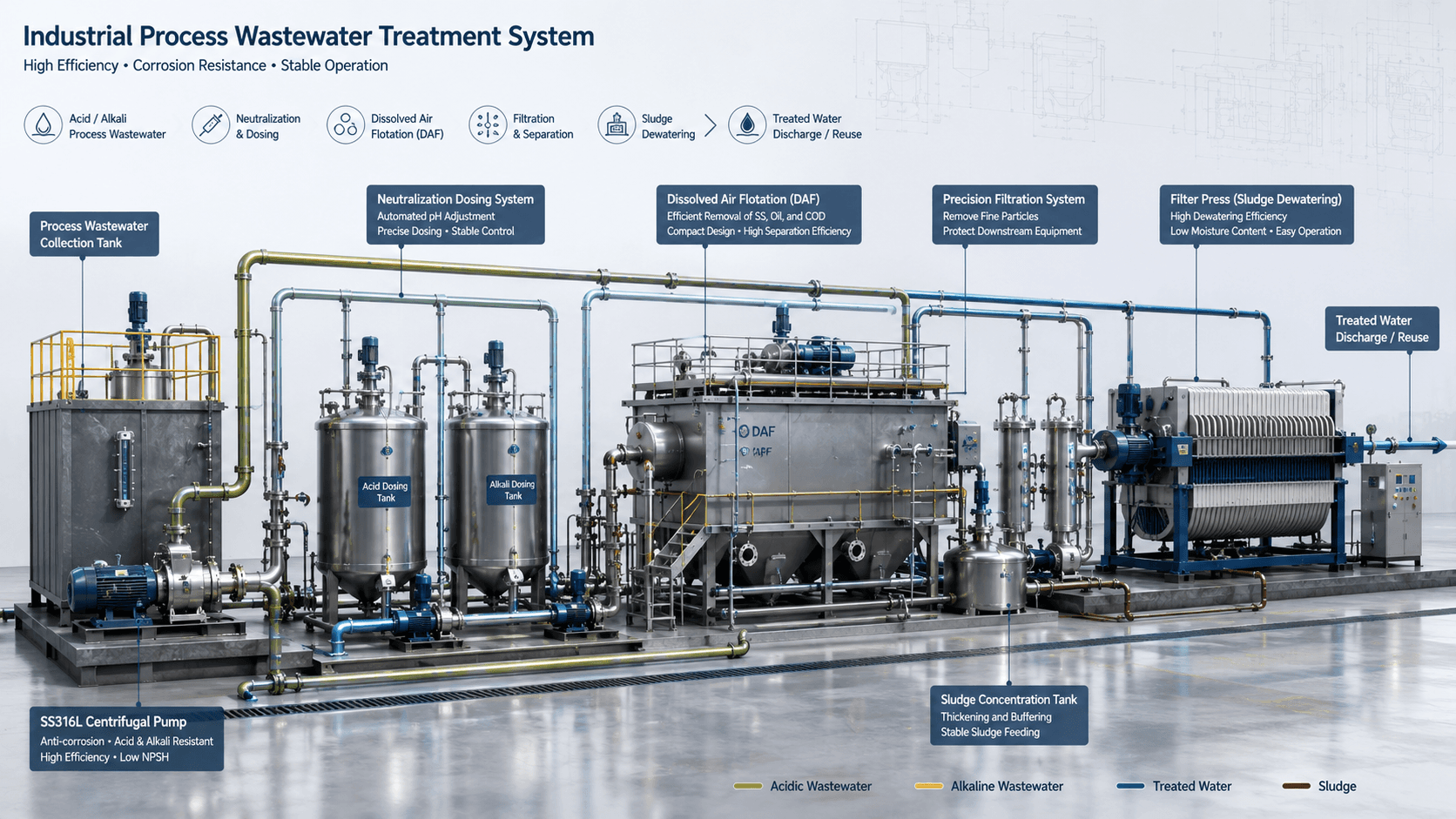 Industrial Process Wastewater pump application