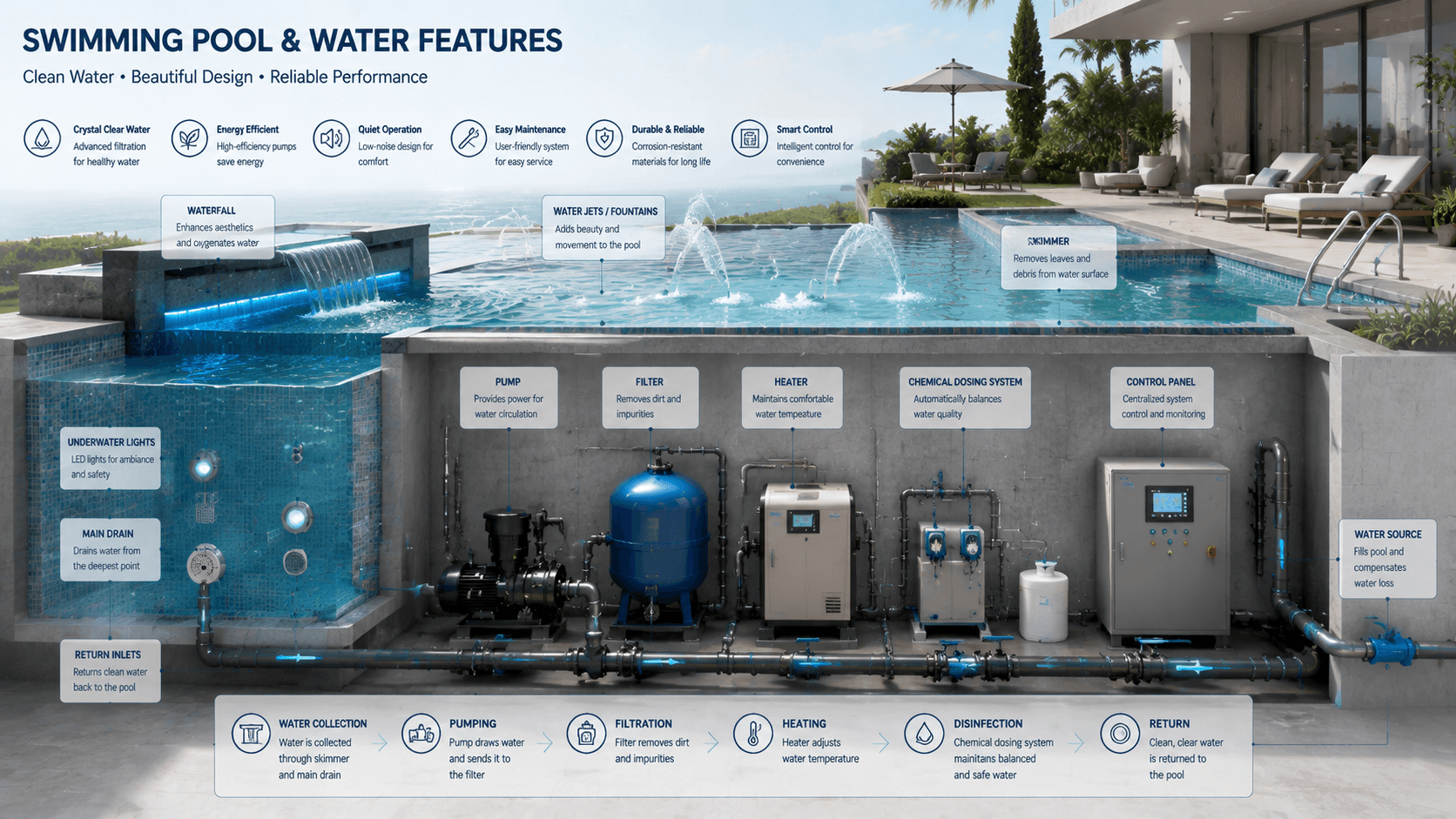 Swimming Pool & Water Features pump application